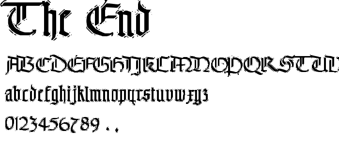 The End. font
